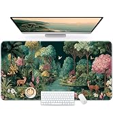 Aesthetic Desk Mat, Cute Enchanted Forest Desk Pad Protector for Work & Decor, 31.5" x 11.8", Pre...