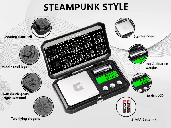 Miniature High-Precision Gold Scale With Punk Design