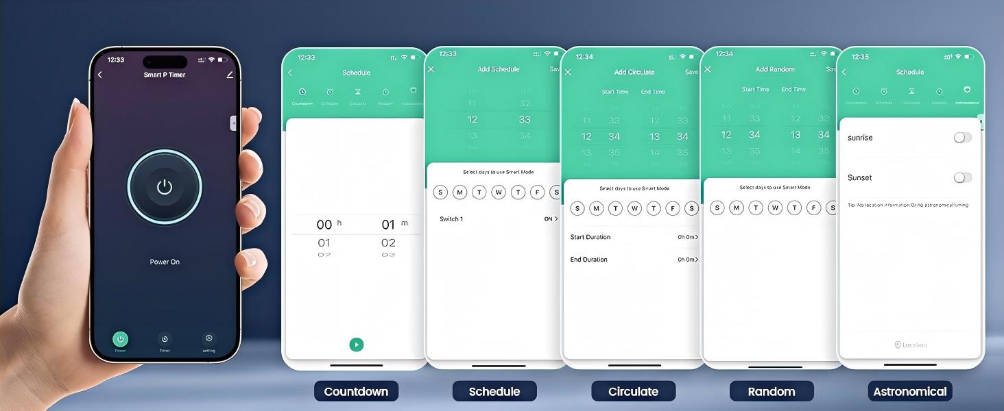 APP function, schedule, countdown,circulate, random,astronomical