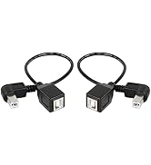 SinLoon USB 2.0 Type-B Printer Cable, (2-Pack) USB 2.0 B Female to Left Angle+Right Angle B Male ...