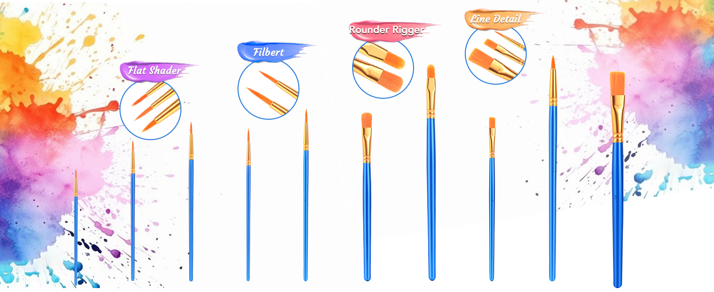 Acrylic painting brush set