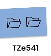 Brother Genuine P-touch TZe541 Label Tape in cardboard pack: Black on Blue 18mm