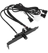Fan Hub CPU Cooling YACSEJAO 12V 3/4pin PC 3 Channels Fan Hub 1Knob Cooling Fan Speed Controller(...