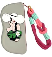 FUFUSING Silicone Slim Glasses Case, Portable Soft Eyeglass Case for Women Kids, Waterproof & Scr...