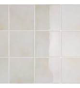 CRE8TIVE 4 Sheets Cream Beige Peel and Stick Tile Backsplash, Square Tiles Stick on Backsplash fo...