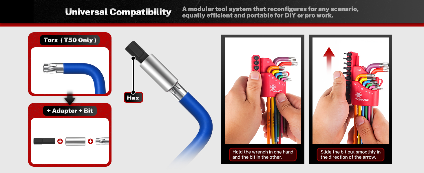 magnetic trox key wrench set