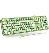 Atelus Computer Keyboard Wired, Plug Play USB Keyboard with Large Number Pad, Caps Indicators, Fo...