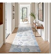 Dintszyayue 2x6 Runner Rug Nautical Beach Non Slip Washable Foldable Coastal Area Rugs for Hallwa...