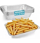 WAWINY 9x13 Thickened Aluminum Foil Pans, 10Pack Extra Deep Disposable Aluminum Pans for Roasting...