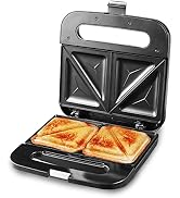Elite Gourmet ESM-2207SS# Stainless Steel Sandwich Panini Maker Grilled Cheese Machine Tuna Melt ...