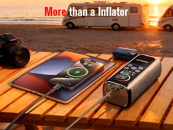 Tire Inflator with Power Bank