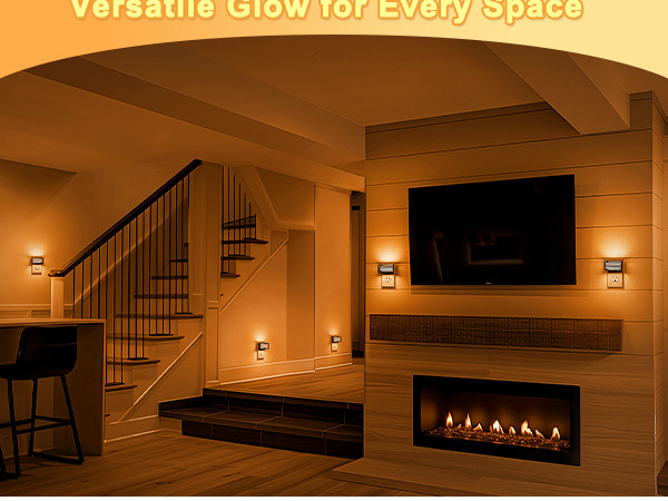 amber night light for hallway bedroom bathroom kitchen living room adults