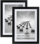 DOAI ART 24x36 Poster Frame Black 2 Pack without Mat or 20x30 Picture Frame with Mat - Polished P...