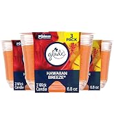 Glade Hawaiian Breeze, Fragrance Candle Infused with Essential Oils, Air Freshener Candle, 3-Wick...