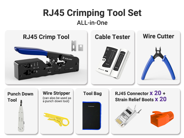 RJ45 Crimping Tool Set