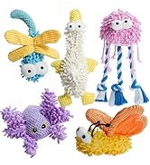 Nocciola Small Medium Large Dog Toys, Cute Soft Squeaky Crinkle Plush Stuffed Durable Pet Teethin...