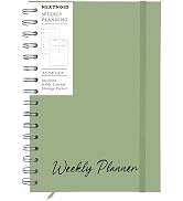Undated Weekly Planner Notebook, A5 Hardcover Weekly to do List Notebook for Work with Goal & Hab...