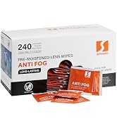 Spingo Anti Fog Wipes for Glasses, Pre-moistened Individually Wrapped Lens Wipes for Eyeglasses, ...