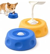 Wortade 2Pcs Slow Feeder Dog Bowls for Liquid and Thick Treat, Dog Licking Bowl with Rolling Ball...