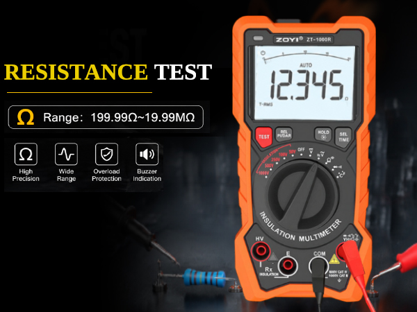 2 in 1 Megohmmeter Multimeter Ohm Meter