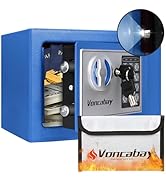 Voncabay Money Safe Box for Home with Sensor Light & Fireproof Security Safe Box for Money Safe w...