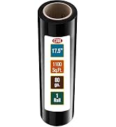 Simply Cool Black Stretch Wrap Industrial Strength Extra Thick 17.5" 1100 SqFt 80 Gauge (20 Micro...