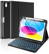 aMZCaSE for iPad A16 11th 10th Generation case with Keyboard(A16-2025, 2022), 7 Color Backlight, ...