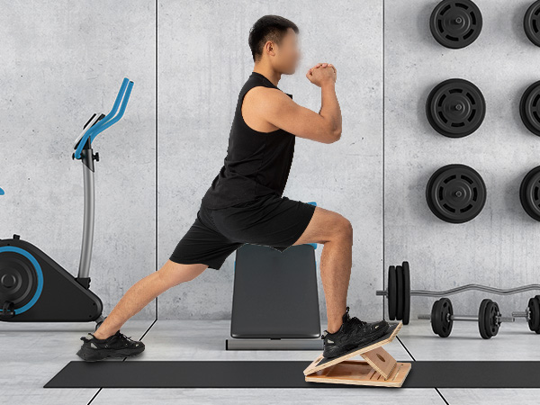 portable wooden slant board for gym use sturdy 350lbs weight capacity
