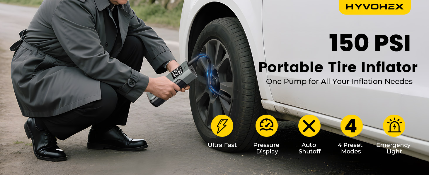Tire Inflator Portable Air Compressor