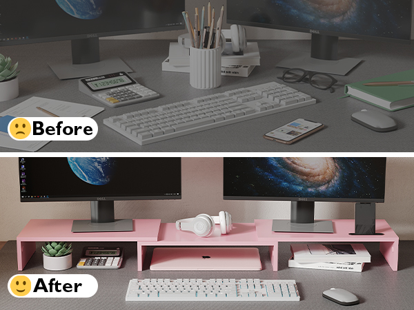Dual Monitor Stand Riser