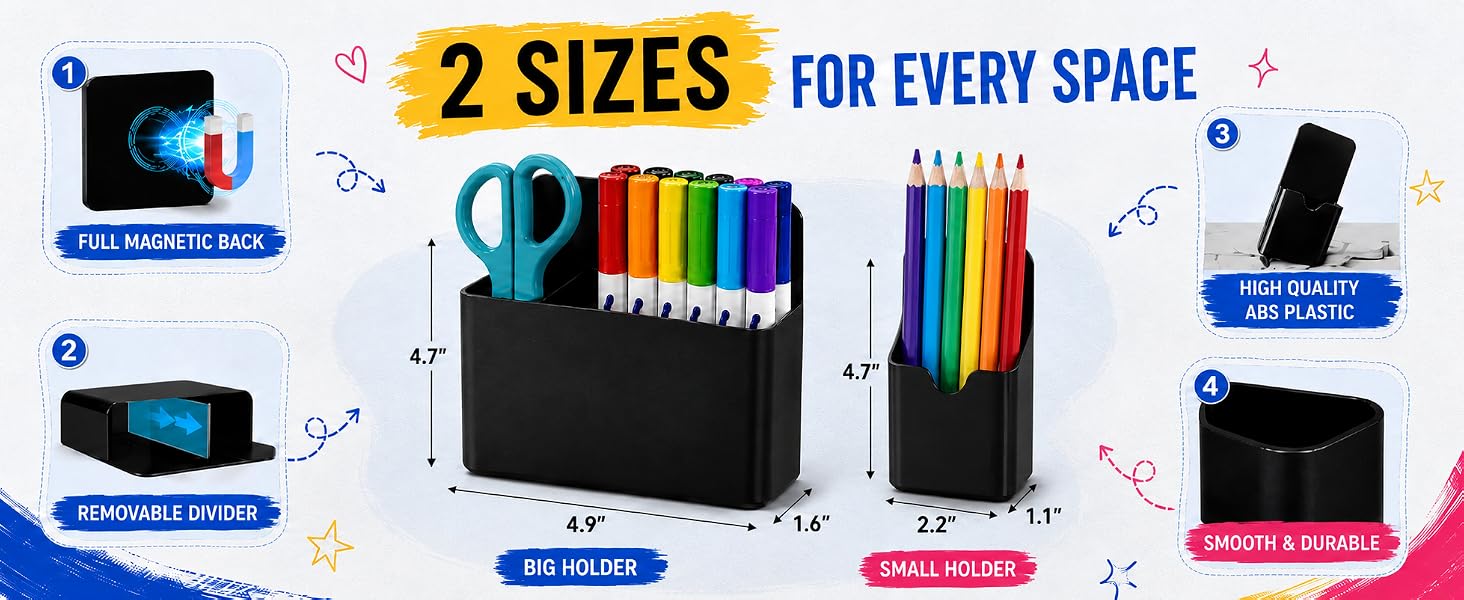 magnetic dry erase marker holder white board accessories magnetic pencil holder