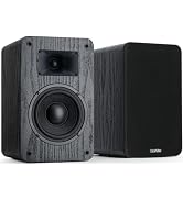 Saiyin Passive Bookshelf Speakers 40W×2 Power, 5" Woofer & 20mm Silk Dome Tweeter Stereo Speakers...