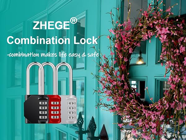 large 4 digit combination padlocks outdoor code combo umber lock weatherproof shed gate fence long