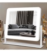 Bearolve Vanity Mirror with Lights, 14"×12" LED Makeup Mirror, HD Professional Mirror, Smart Touc...