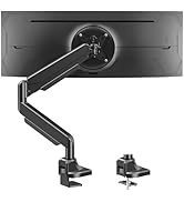MOUNT PRO Heavy Duty Monitor Mount for Max 49 inches Ultrawide Screens, Single Monitor Arm Desk M...
