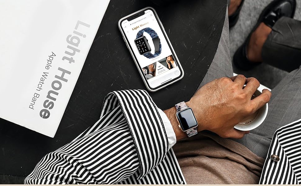 Light Apple Watch Band - Fashion Resin iWatch Band Apple Watch Series 6 Series SE Series 5