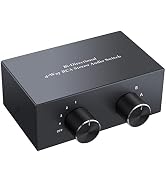 RPROZOR 4-Way Stereo L/R Sound Channel Bi-Directional Audio Switcher, 2 in 4 Out or 4 in 2 Out Au...