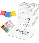 6 Pack Small White Board Dry Erase Classroom Pack Boards 9" x12” Personal Whiteboards for Student...