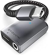 USB C to 3.5mm Headphone and Charger Adapter, Stouchi 2 in 1 USB C to Aux Audio Jack with Safe 30...