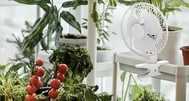 2 Speed Adjustable Tilt, Whisper Quiet Operation Clip-On-Fan with 5 ft Cord and Steel Safety Grill
