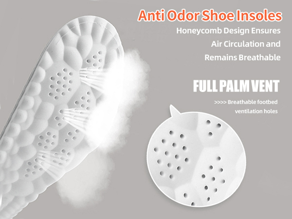 Steppers Insoles for Men Women - Arch Support, Massage Memory Foam, Breathable Inserts