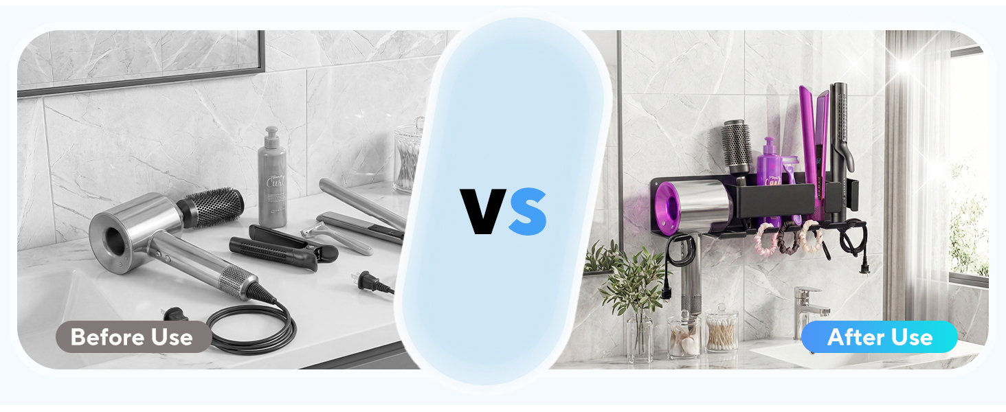 hair dryer holder wall mounted