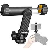 Phone Tripod Mount, Universal Tripod Phone Holder with 2 Cold Shoe and 1/4