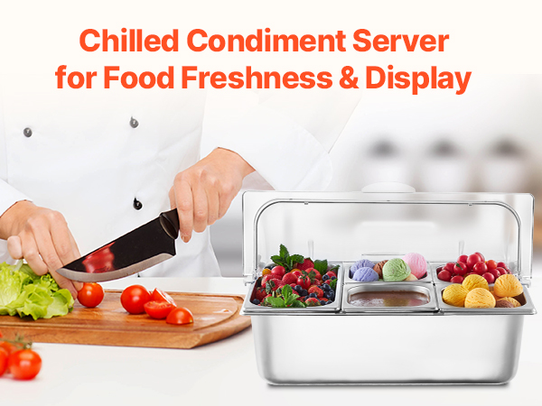 countertop food serving display container