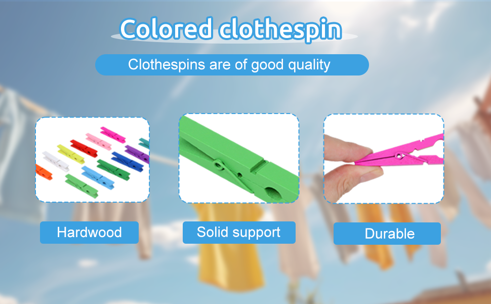 Colored clothespin clothing pins clothes pins wooden