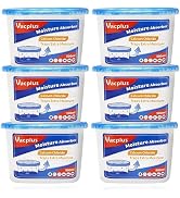 Vacplus Moisture Absorbers 6 Pack, Portable Humidity Absorber Boxes for Your Bathroom, Closet & C...