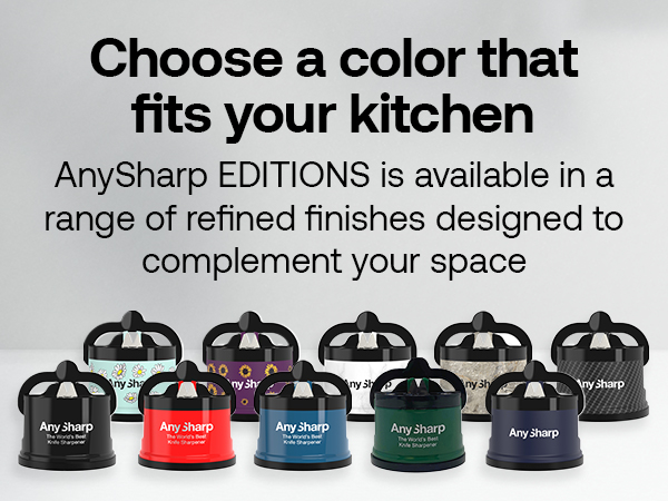 AnySharp EDITIONS Hands Free Knife Sharpener Easy to Use Sharpening Tool