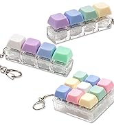3Pcs Keyboard Fidget Toy for Adults, Loud Fidget Keyboard Keychain, 4-in-1 Keyboard Clicker Fidge...