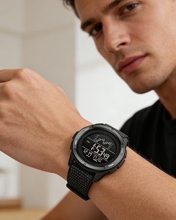 Digital Sports Watch with Velcro Buckle
