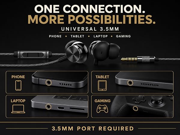 Connect effortlessly to your phone, tablet, laptop, or gaming controller